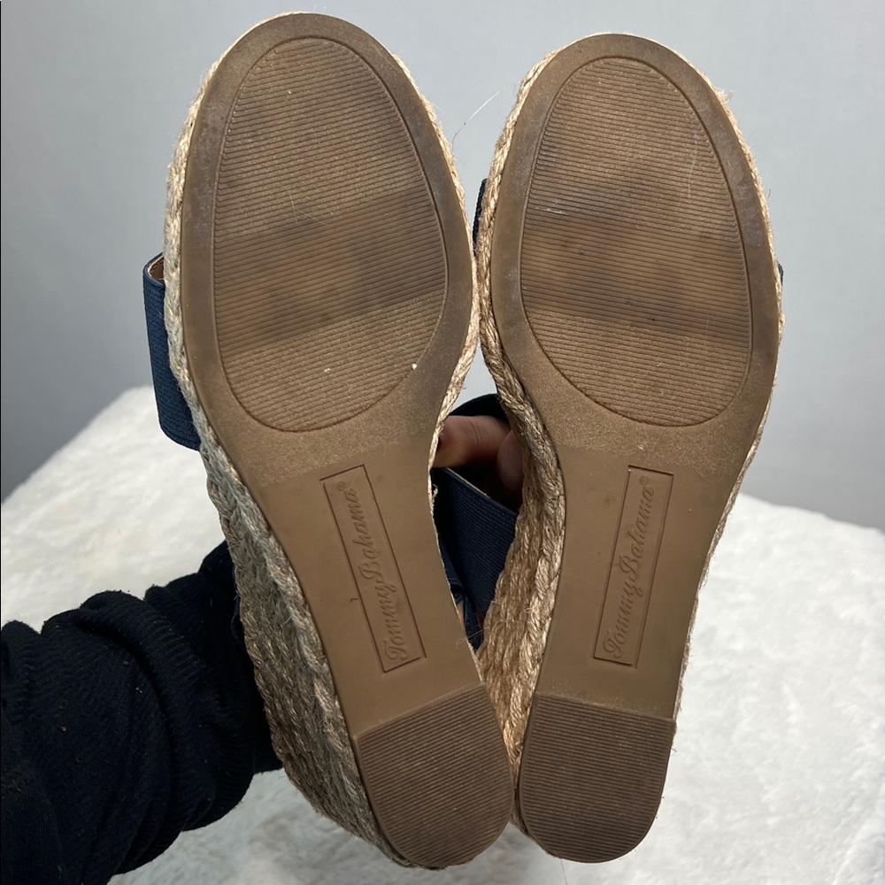 Tommy Bahama Navy Sakura Wedge Espadrille Sandal sz 6.5 - Picture 6 of 8